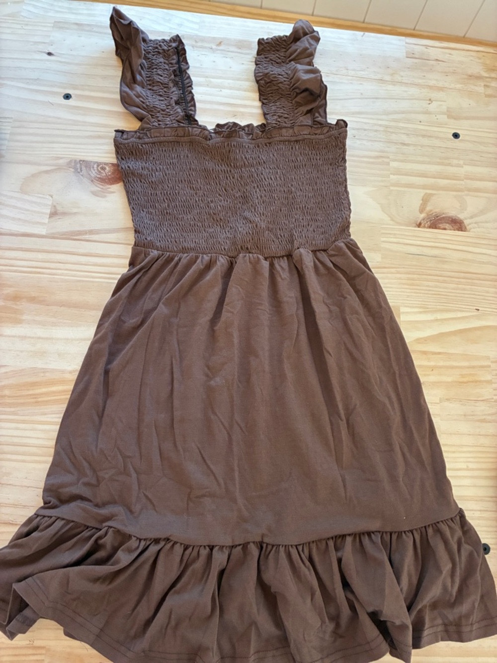 Brown Ruffle Sundress